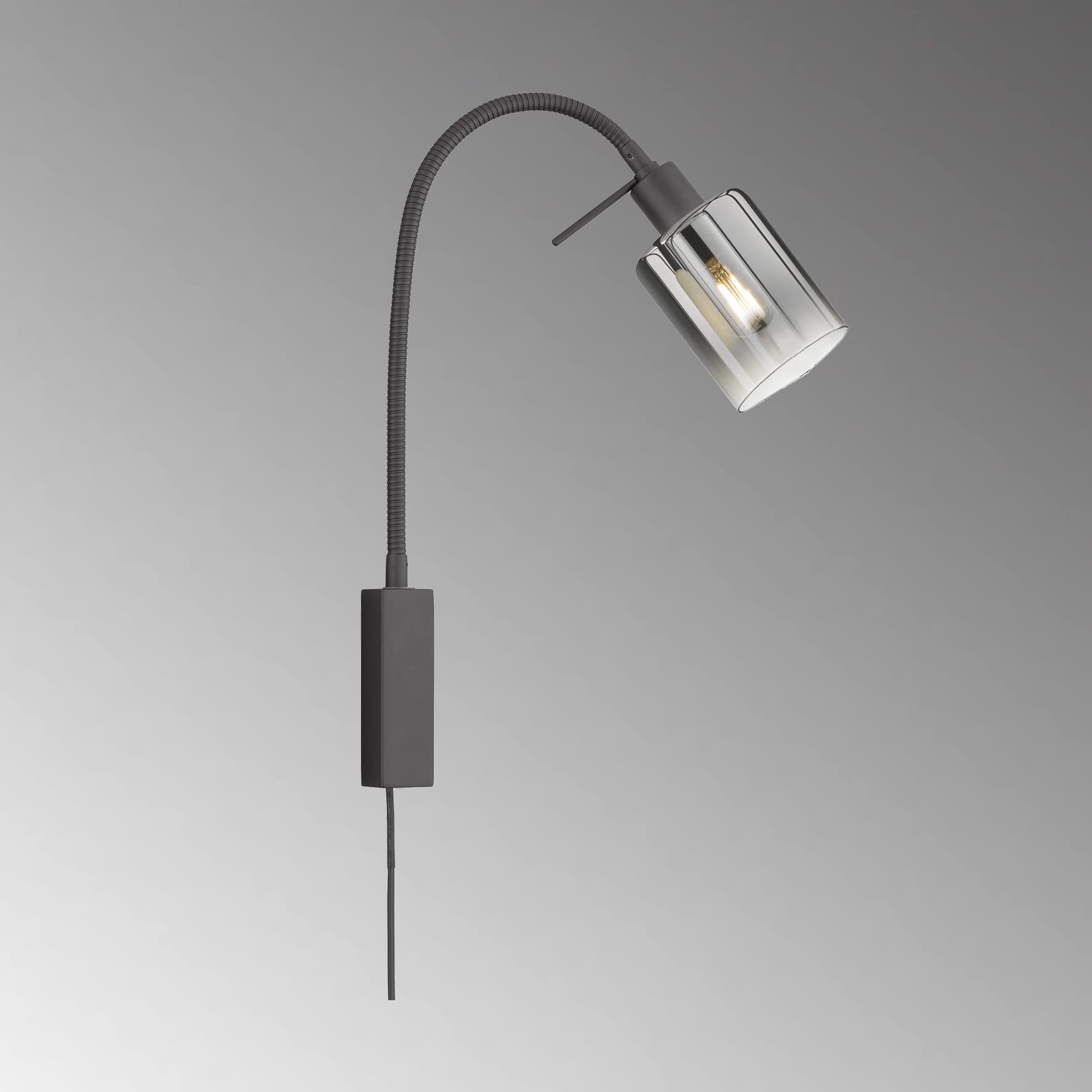 fischer-honsel-iska-wandspot-flex-bettleuchte-sandschwarz-e14 image 3