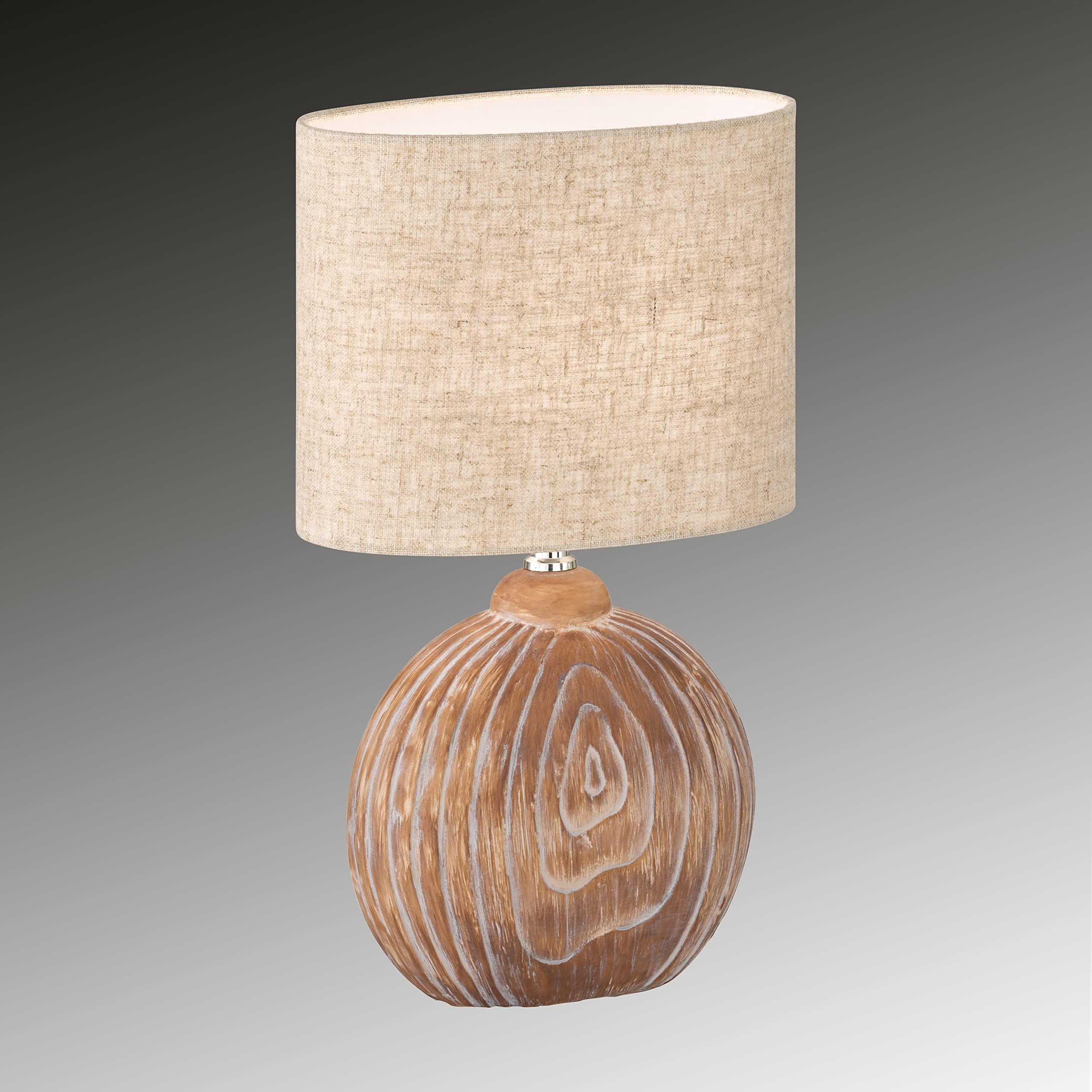 fischer-honsel-tobse-tischleuchte-e14-keramik-holzfarben-23x13x39cm image 3