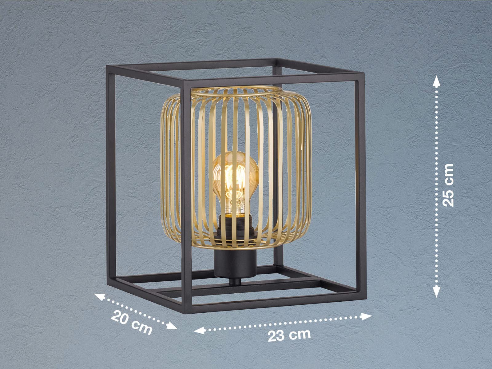 fischer-honsel-tischleuchte-sandschwarz-gold-1x-e27 image 4