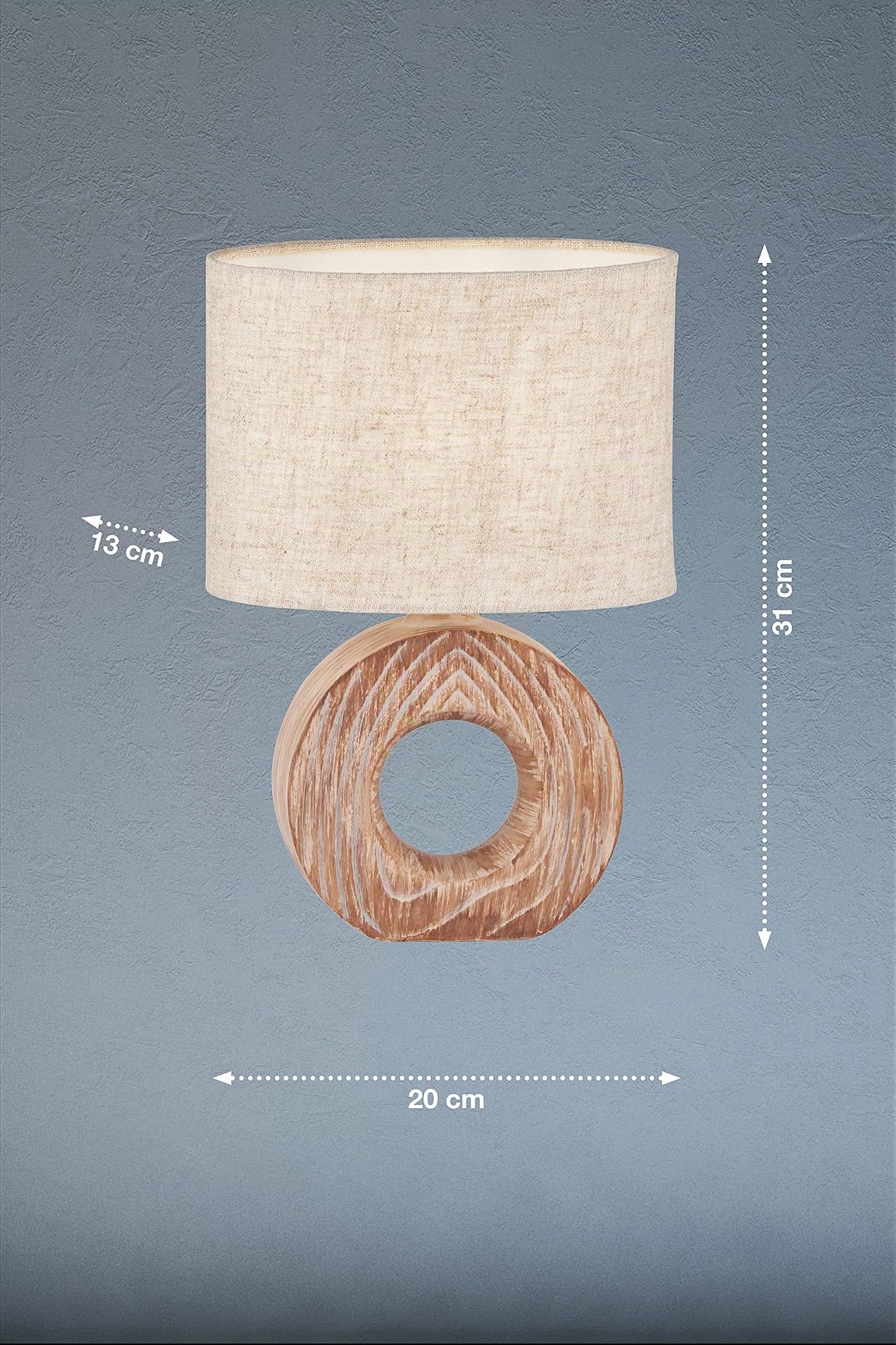 fischer-honsel-hanke-50609-tischleuchte-holzfarben-sand-e14 image 2