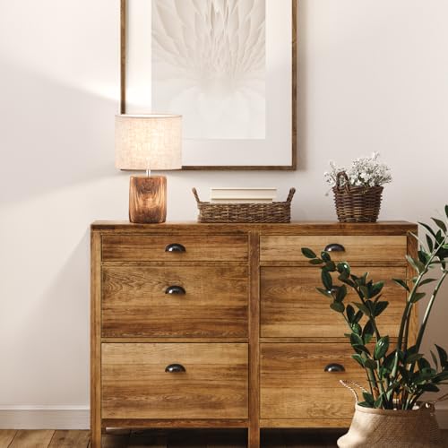 fischer-honsel-malik-tischleuchte-35-cm-beton-holz-look-schirm-sand-e14 image 7
