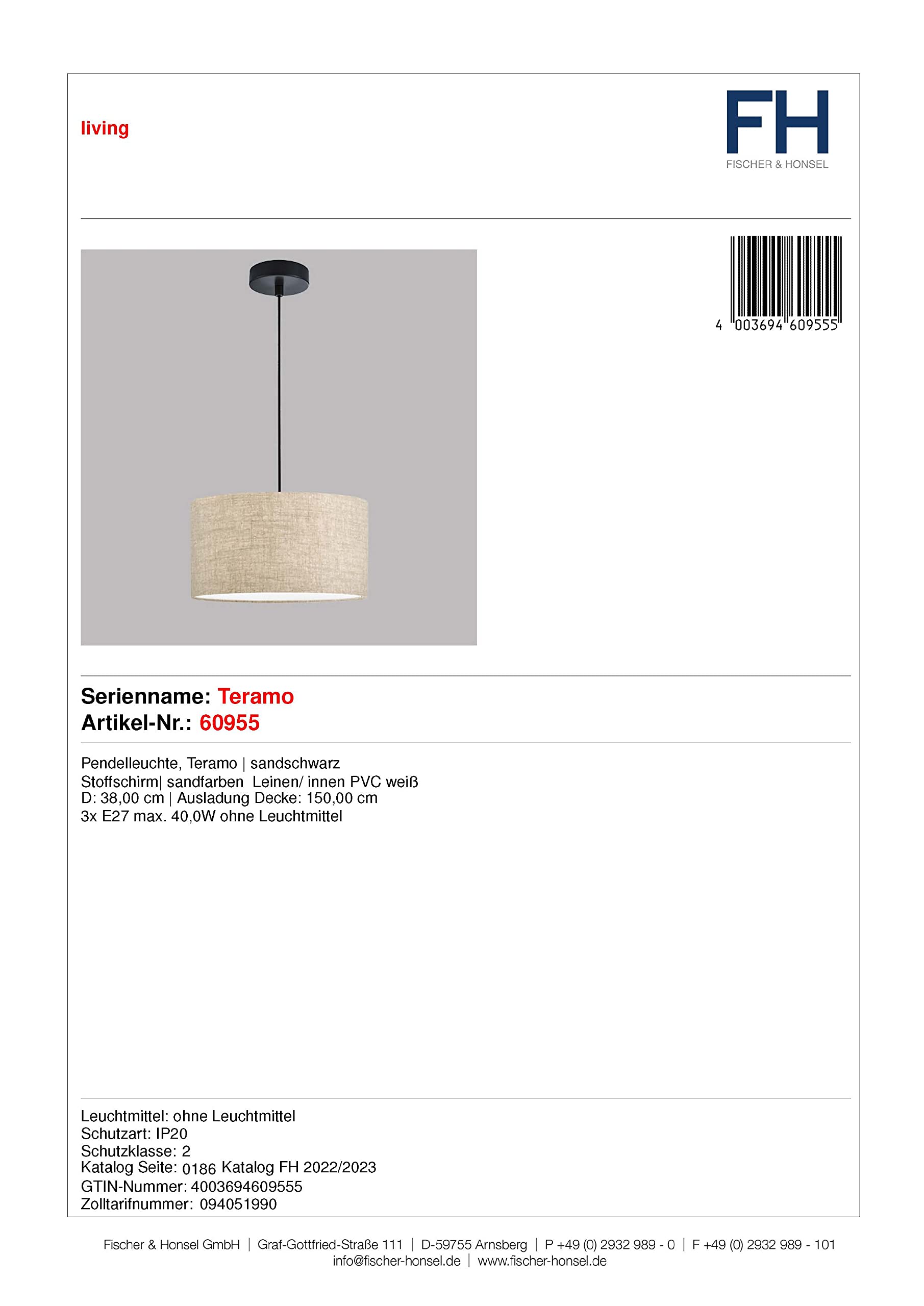 fischer-honsel-teramo-pendelleuchte-sandschwarz-leinen-sandfarben-d-38-cm-3x-e27 image 5