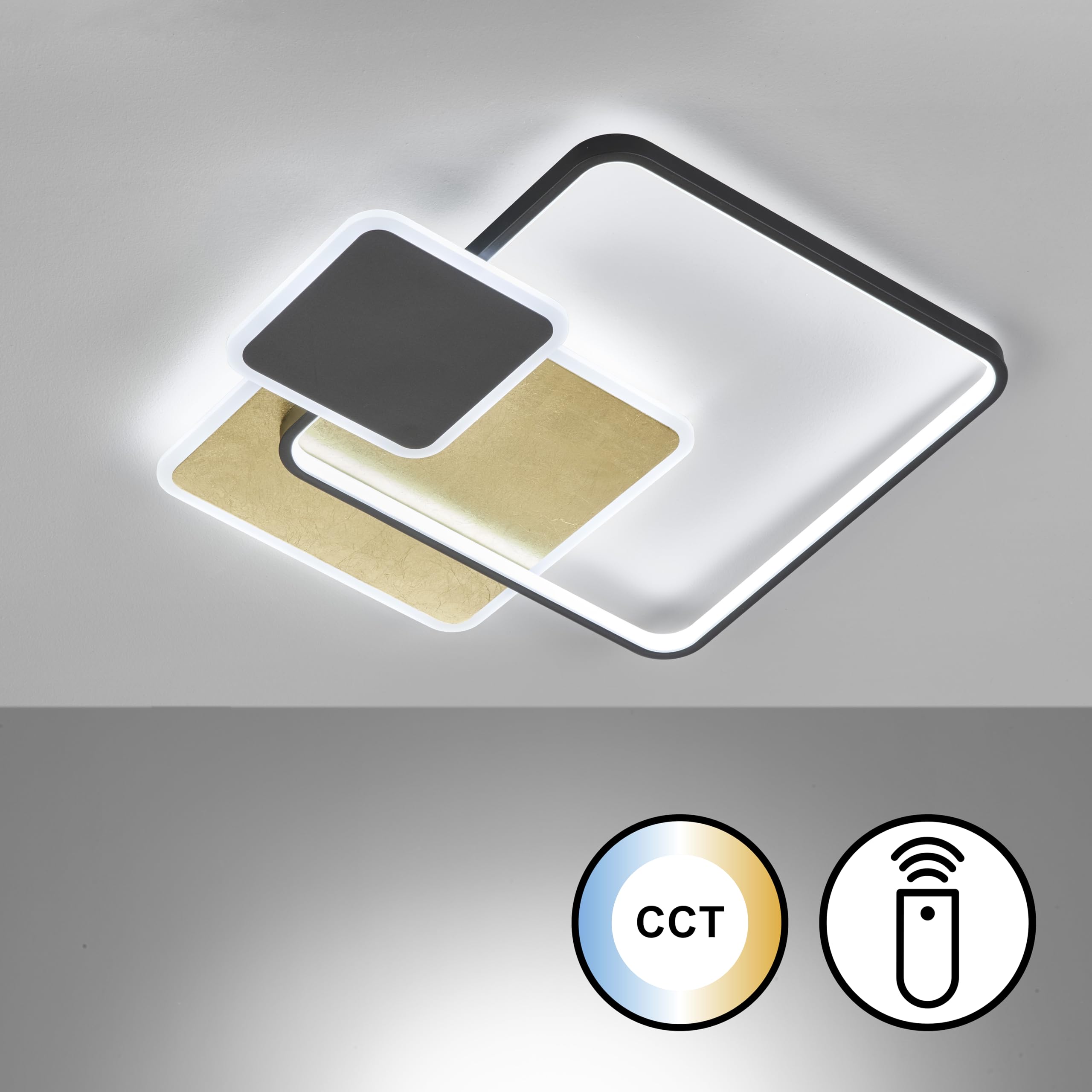 fischer-honsel-tomo-led-deckenleuchte-sandschwarz-gold-52-5-cm-dimmbar-cct image 2