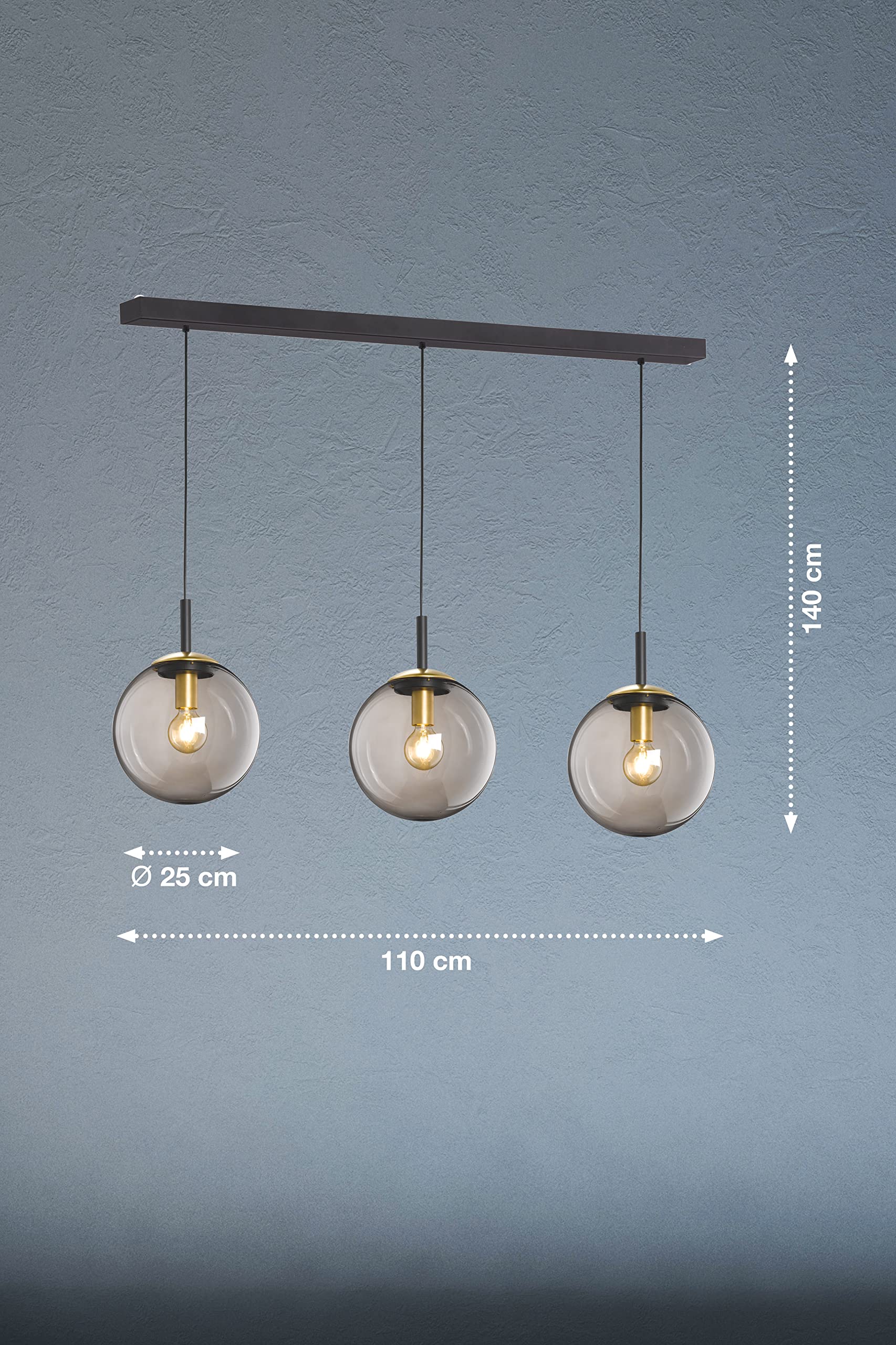 fischer-honsel-dini-pendelleuchte-3-flammig-schwarz-altmessing-rauchglas image 2