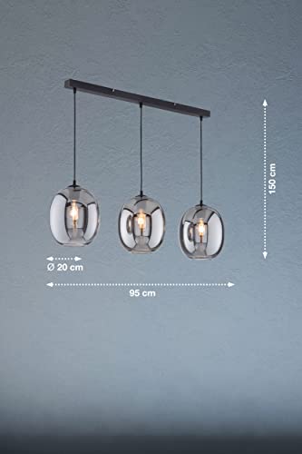 fischer-honsel-nayla-pendelleuchte-3-flammig-sandschwarz-rauchglas image 6