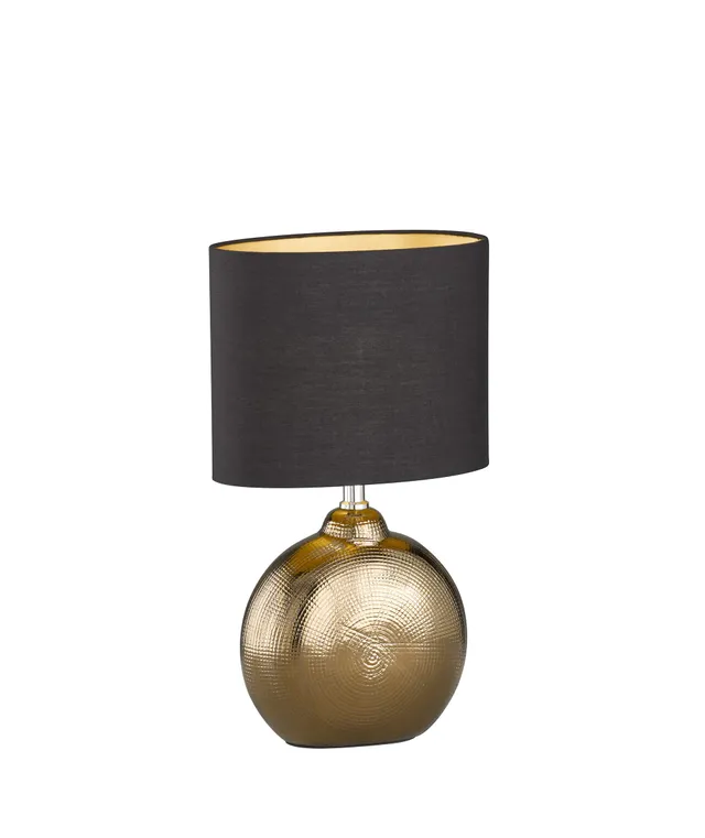 fischer-honsel-foro-tischleuchte-e14-bronze-antik-schwarz-gold-36-cm image 1