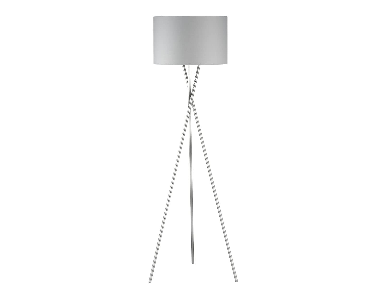 fischer-honsel-wotan-stehleuchte-metall-nickelfarben-stoffschirm-e27 image 1