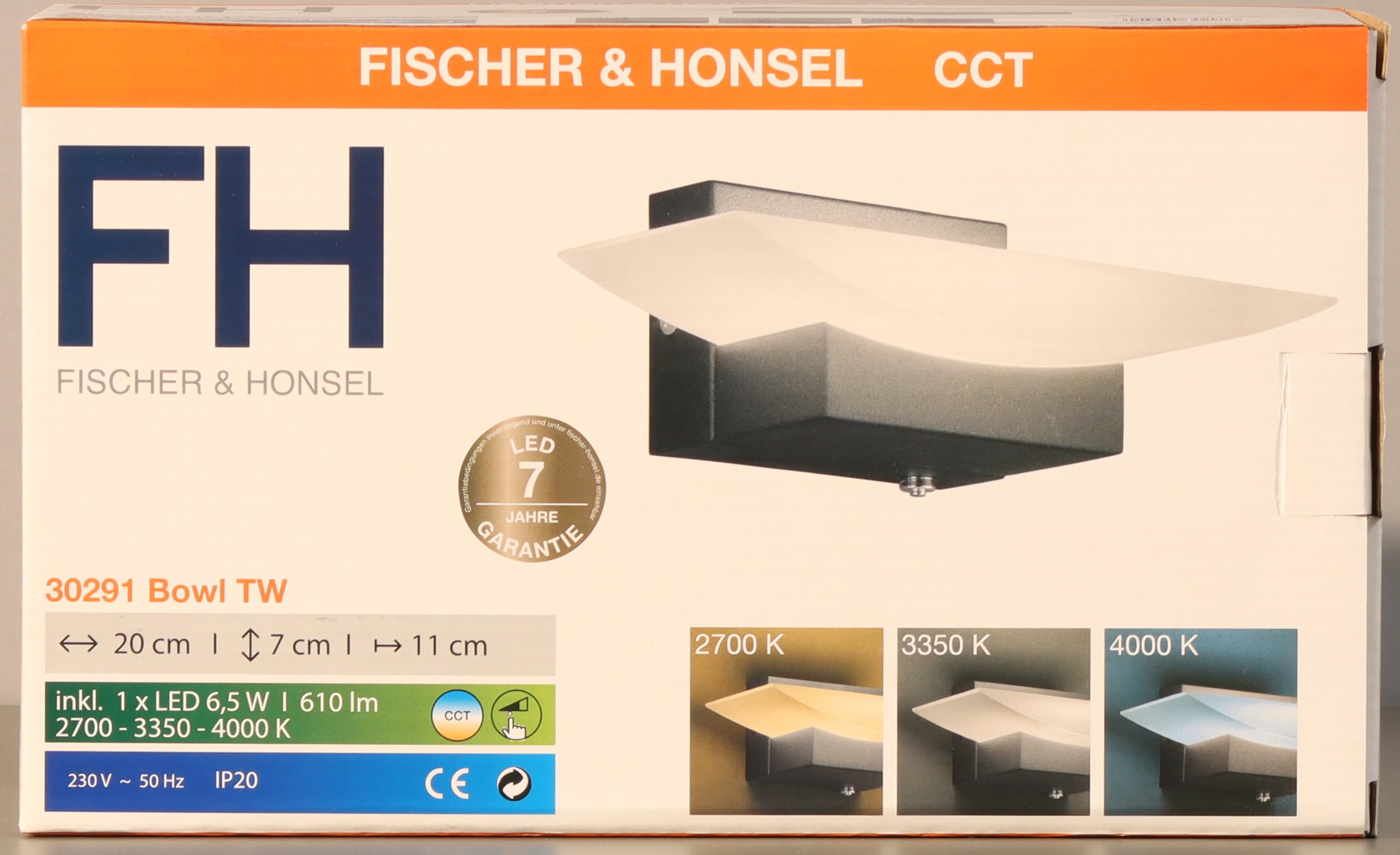 fischer-honsel-bowl-tw-led-wandleuchte-sandschwarz-matt-dimmbar-cct image 8