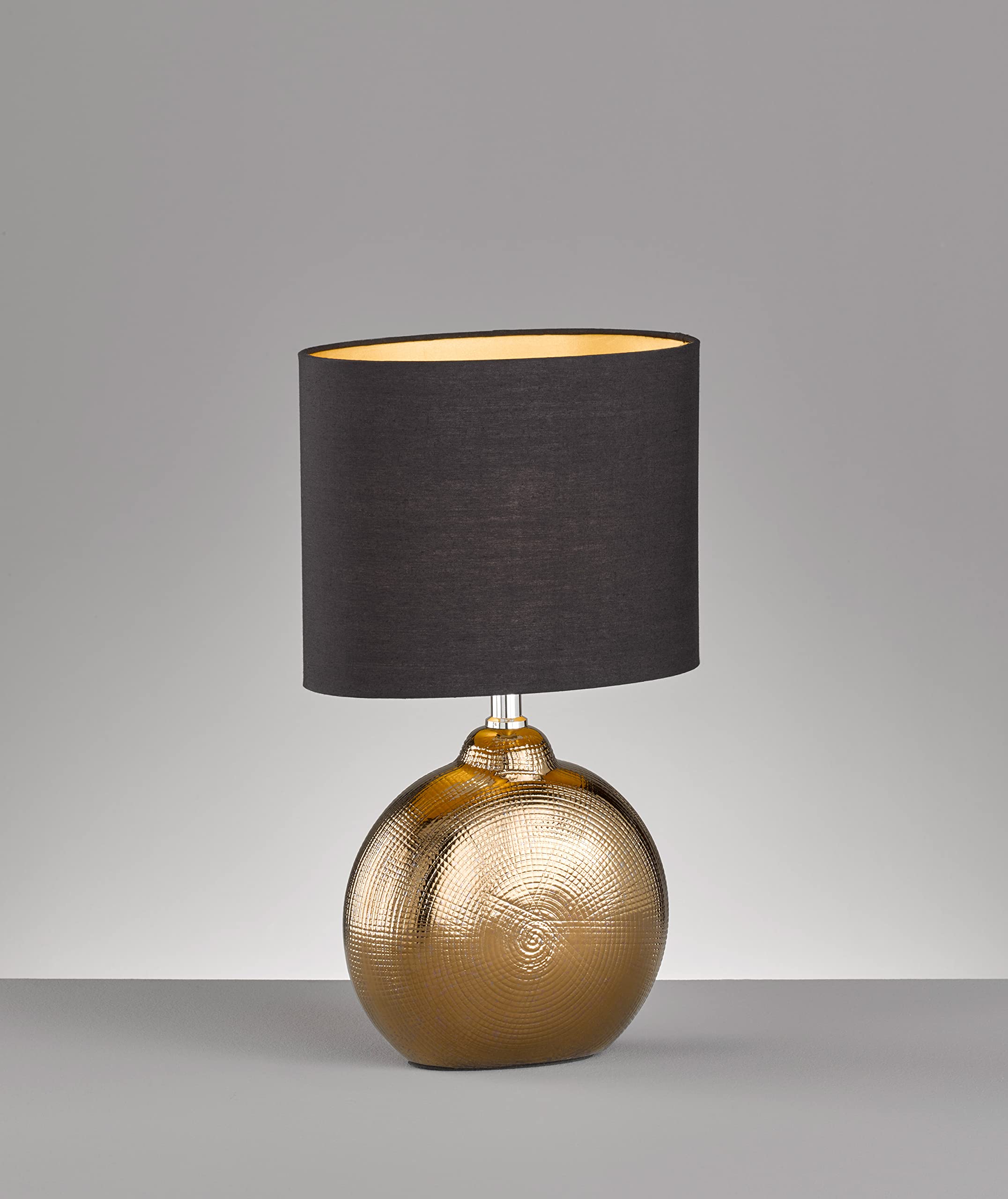 fischer-honsel-foro-tischleuchte-e14-bronze-antik-schwarz-gold-36-cm image 2