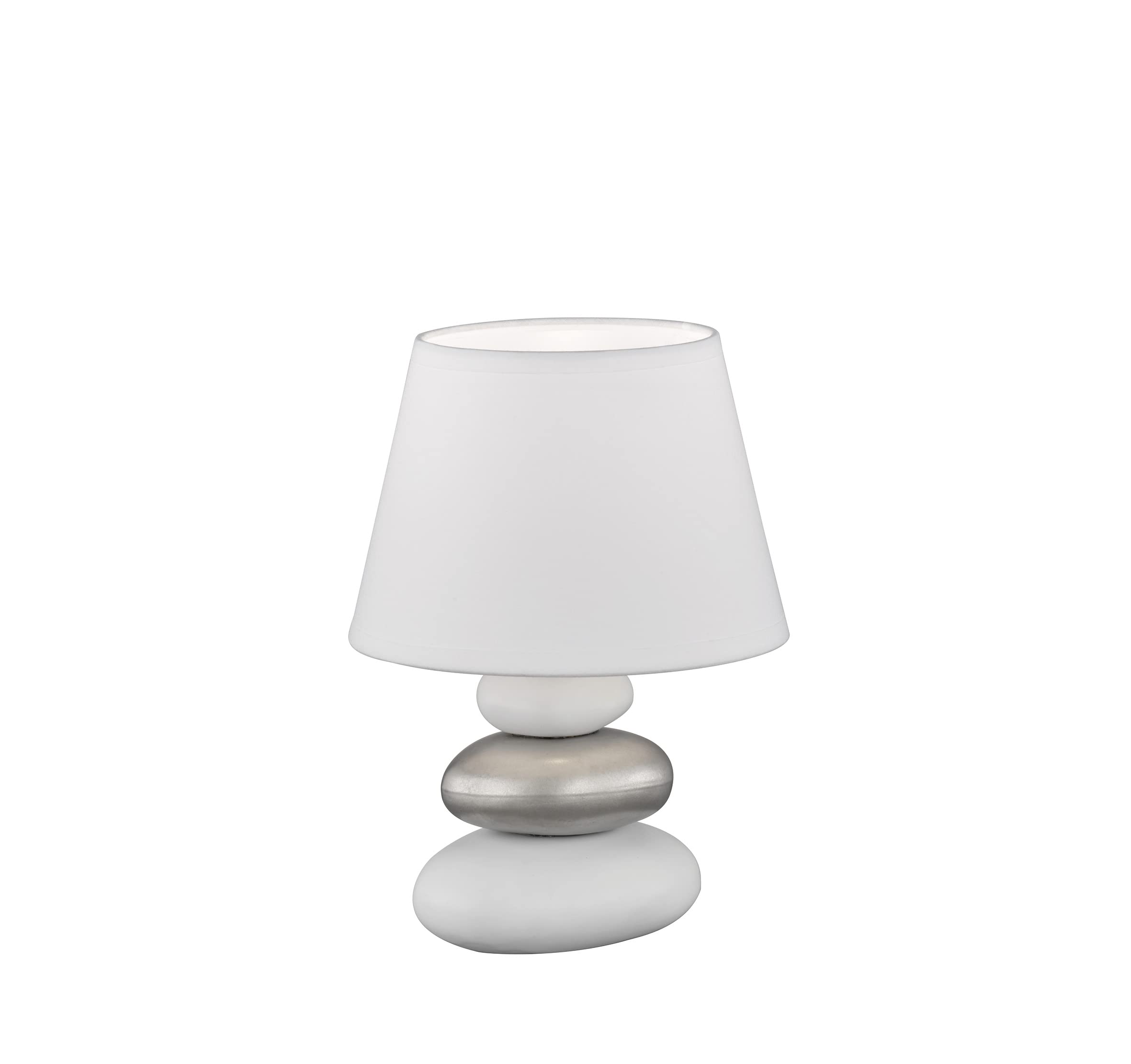 fischer-honsel-pibe-tischleuchte-keramik-stein-optik-wei-silber-e14-17-cm image 1