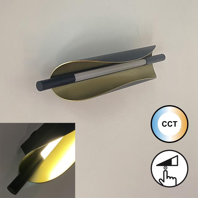 fischer-honsel-skal-wandleuchte-schwarz-gold-42-cm-dimmbar-3x-cct-led image 3