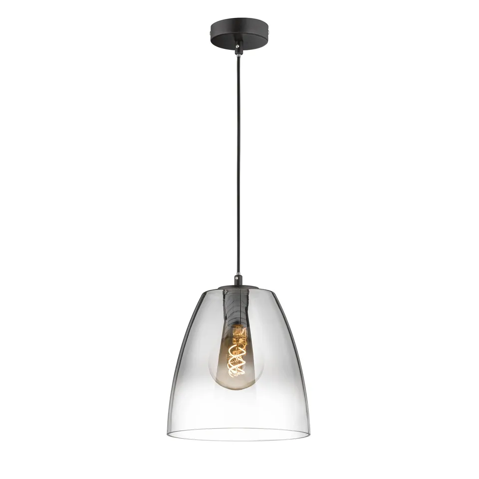 fischer-honsel-miro-pendelleuchte-sandschwarz-rauchglas-25-cm-e27 image 1