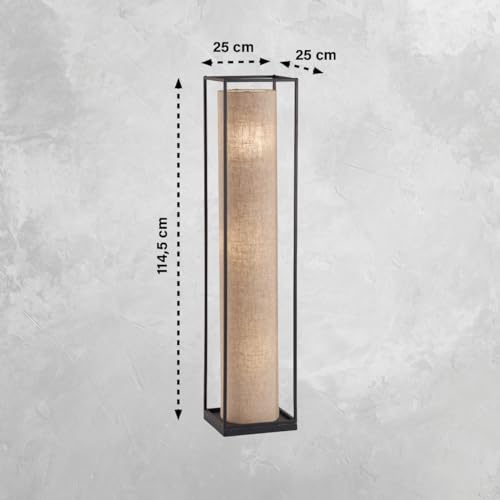 fischer-honsel-thor-stehleuchte-sandschwarz-schirm-sandfarben-leinen-114-5-cm image 6
