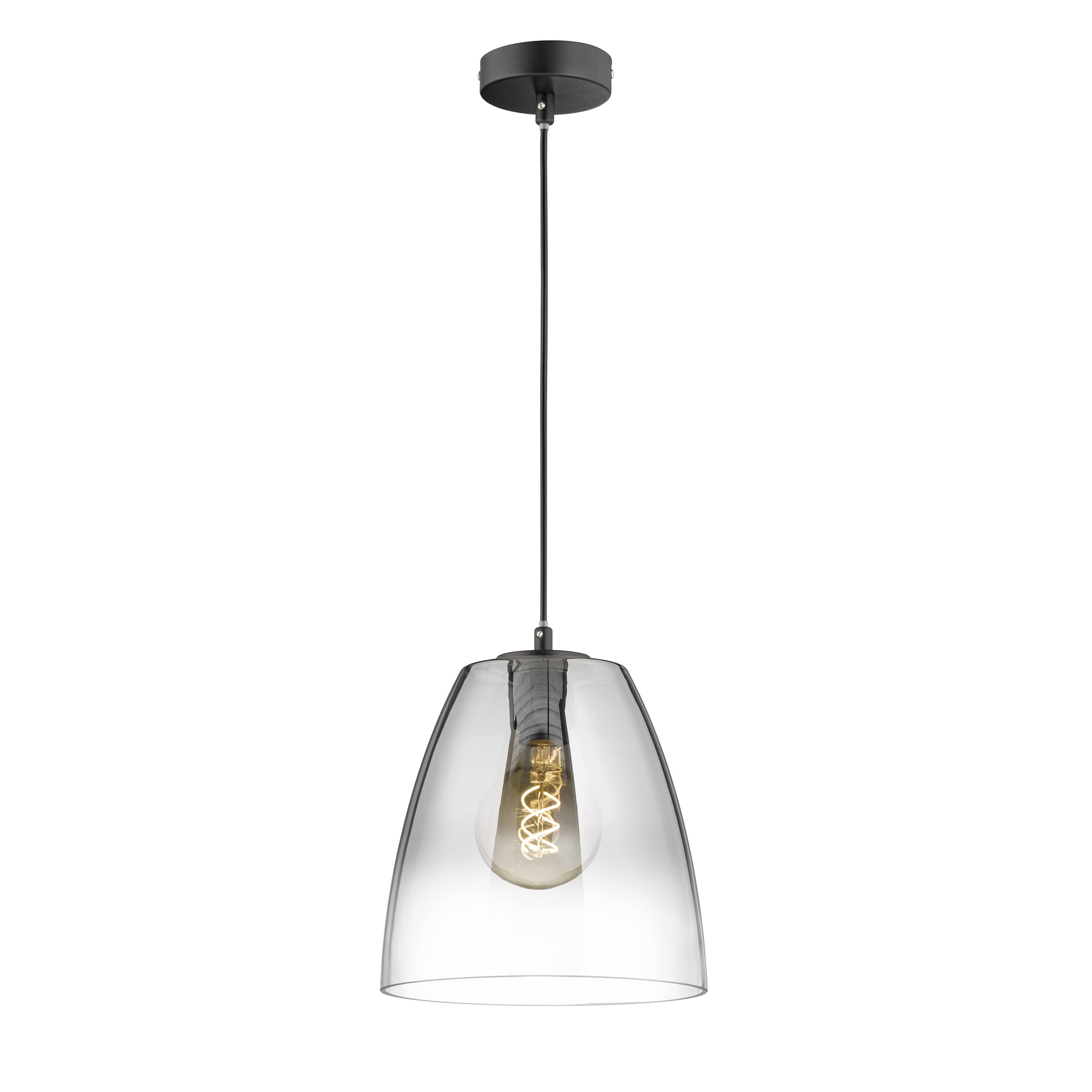 fischer-honsel-miro-pendelleuchte-sandschwarz-rauchglas-25-cm-e27 image 1