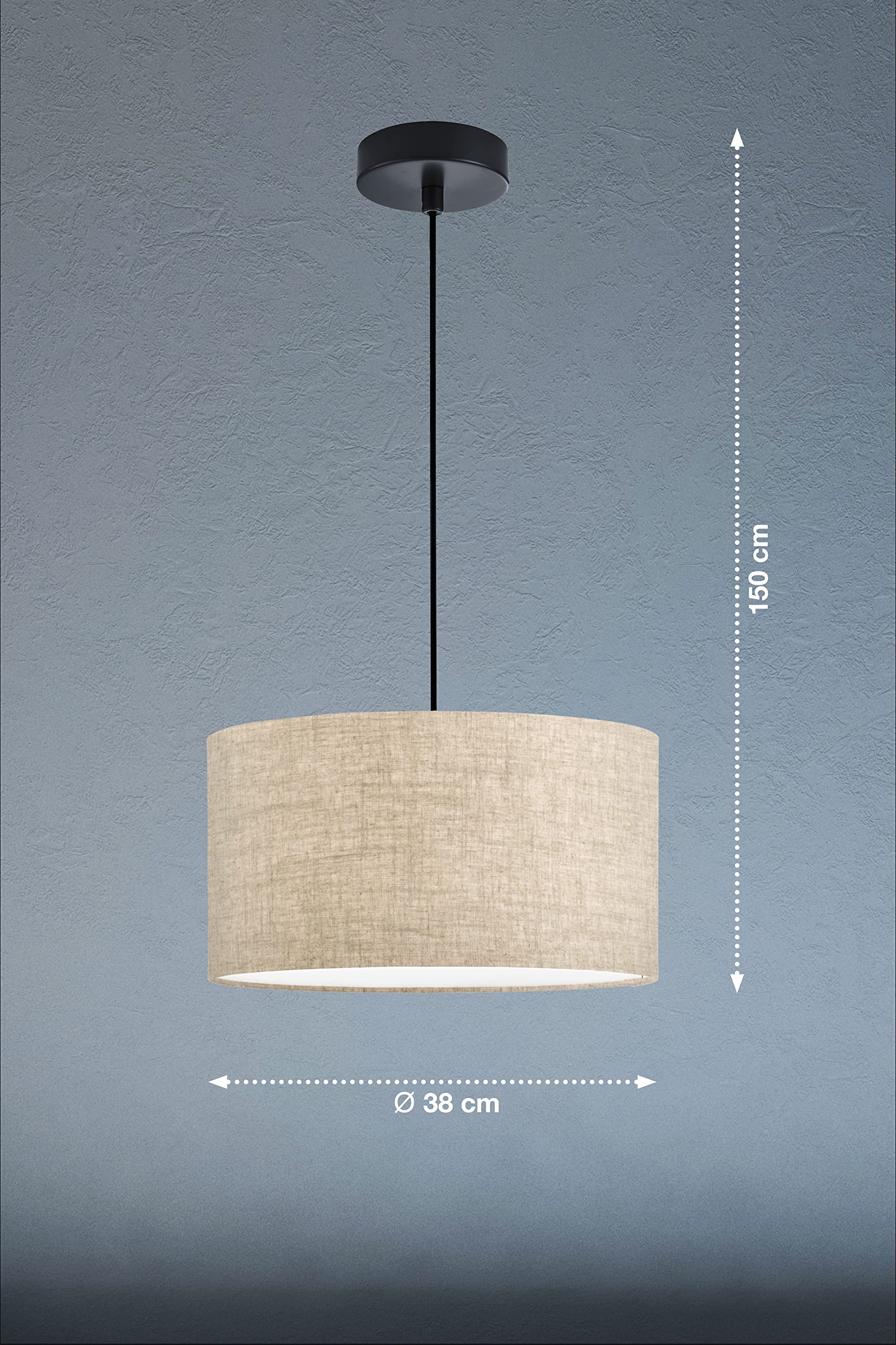fischer-honsel-teramo-pendelleuchte-sandschwarz-leinen-sandfarben-d-38-cm-3x-e27 image 2