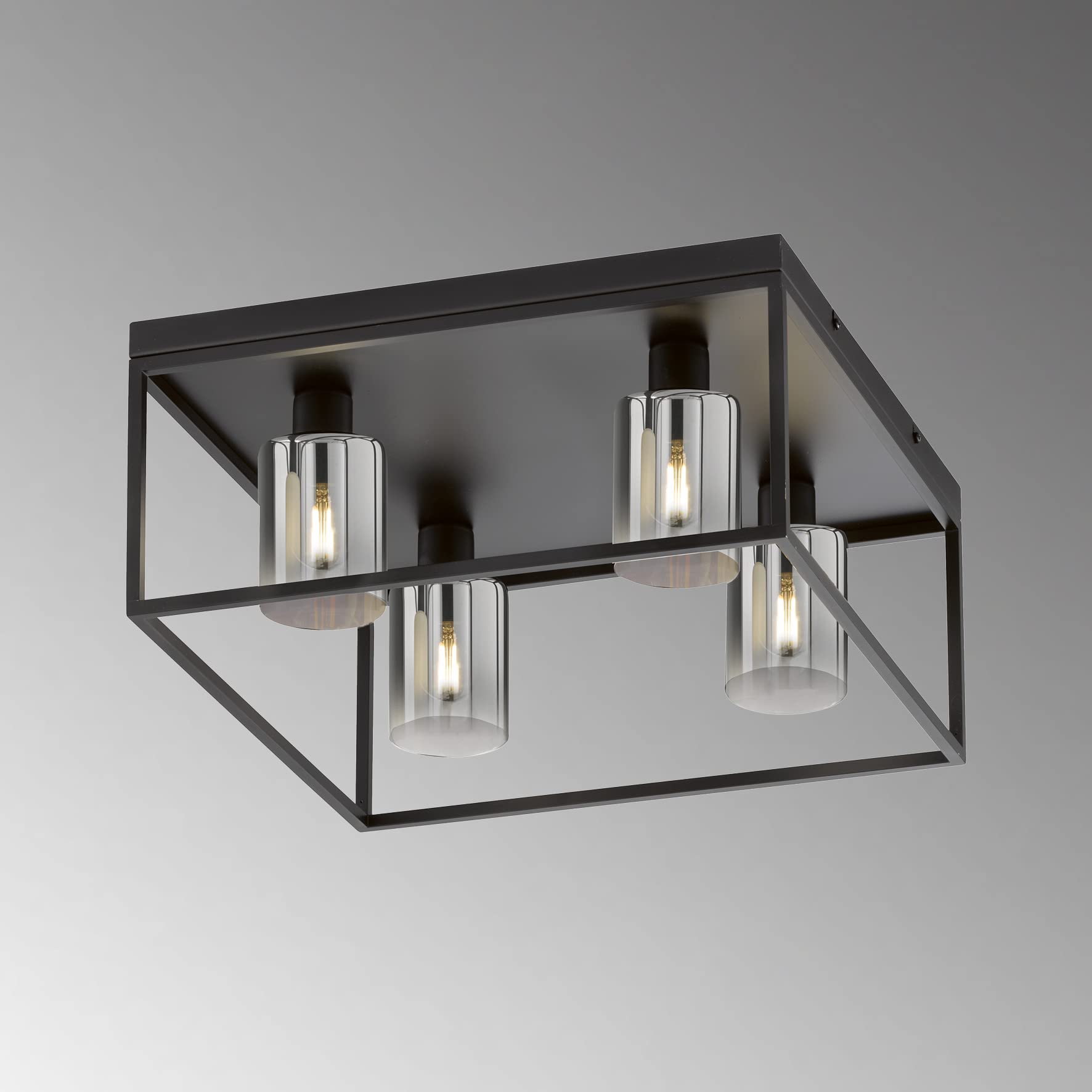 fischer-honsel-iska-deckenleuchte-45-cm-sandschwarz-rauchglas image 3