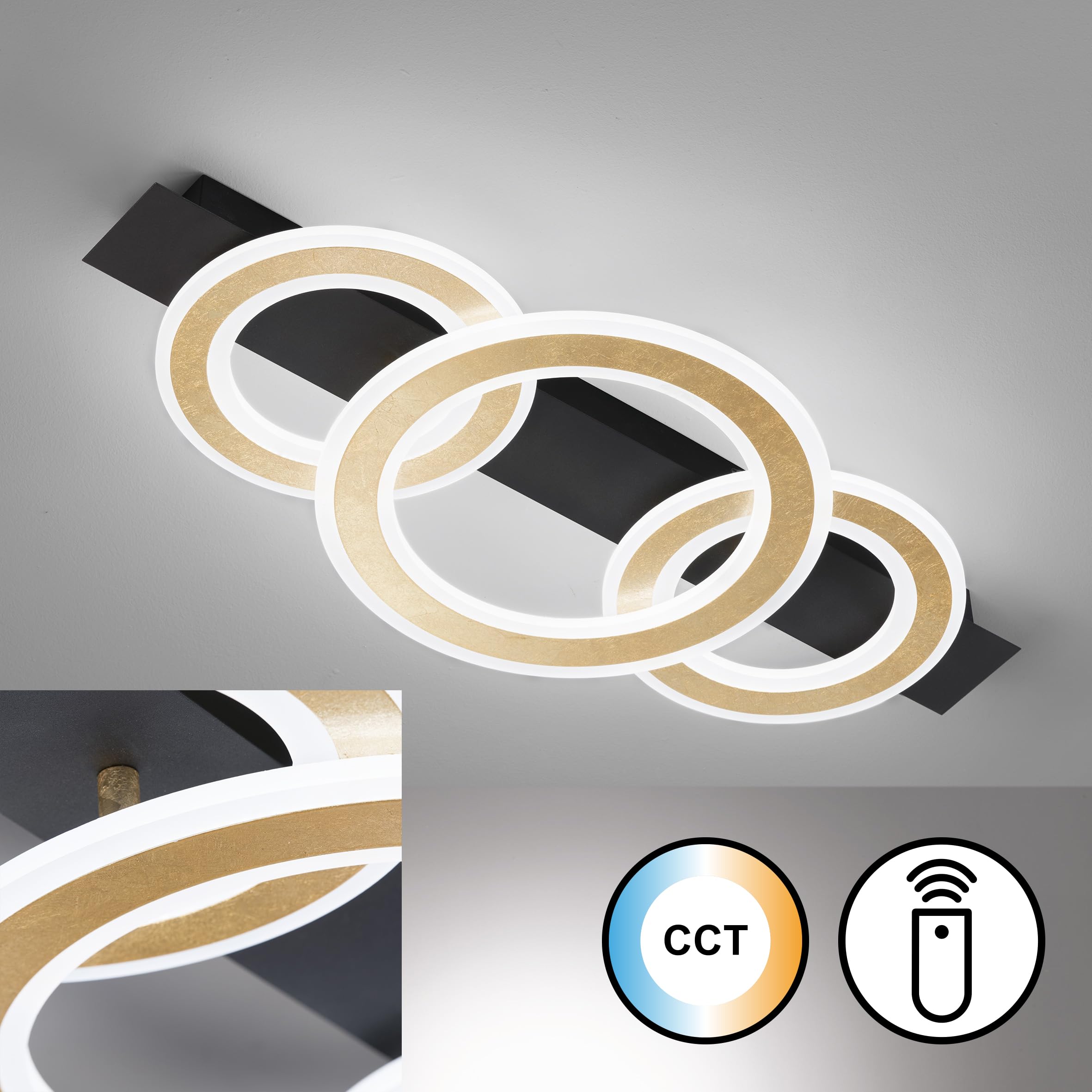 fischer-honsel-circle-led-deckenleuchte-schwarz-gold-76-5-cm-dimmbar-cct image 2