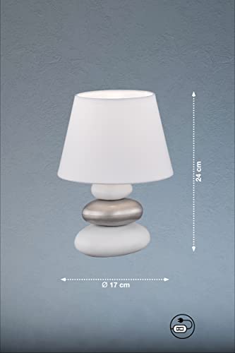 fischer-honsel-pibe-tischleuchte-keramik-stein-optik-wei-silber-e14-17-cm image 8