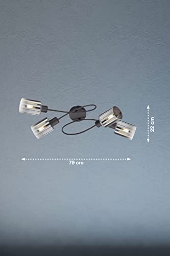 fischer-honsel-iska-deckenleuchte-4-flammig-rauchglas-sandschwarz image 6