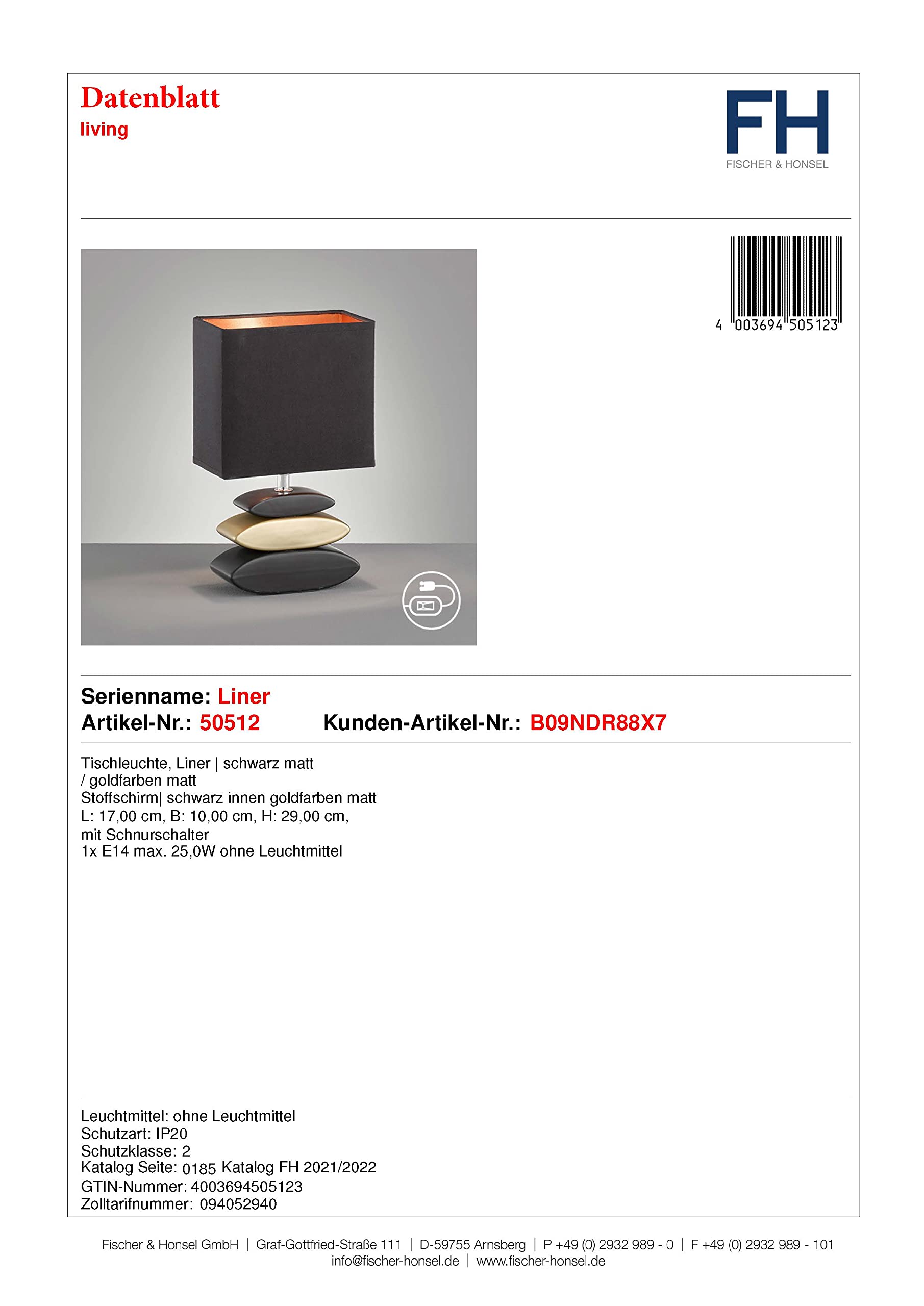 fischer-honsel-liner-tischleuchte-e14-schwarz-gold-17x10x29cm image 5