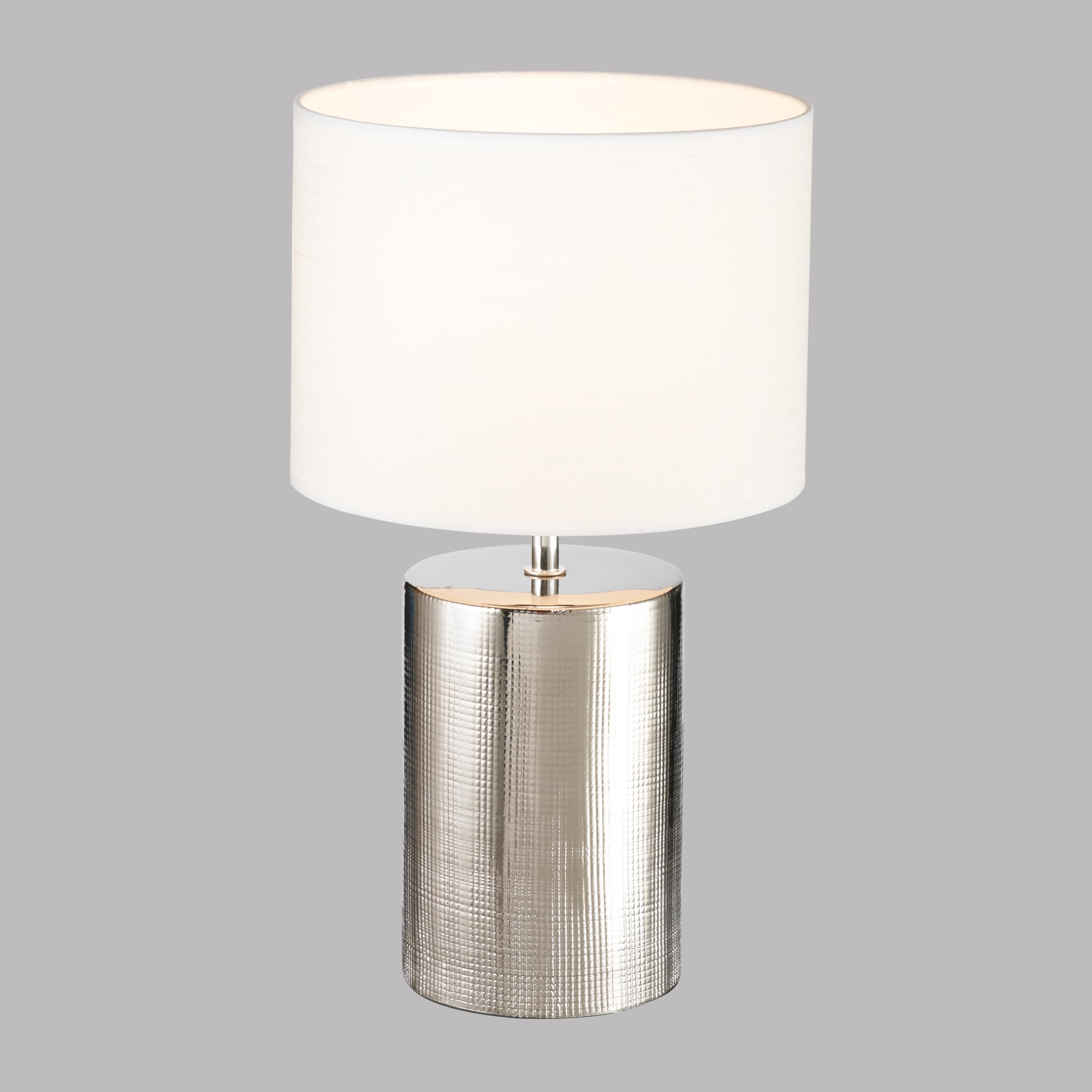 fischer-honsel-prata-tischleuchte-silberfarben-antik-wei-leinen-h-43-cm image 4
