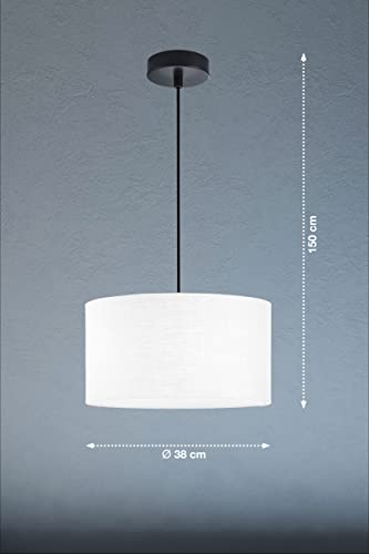 fischer-honsel-teramo-pendelleuchte-sandschwarz-wei-leinen-d-38-cm-3x-e27 image 7