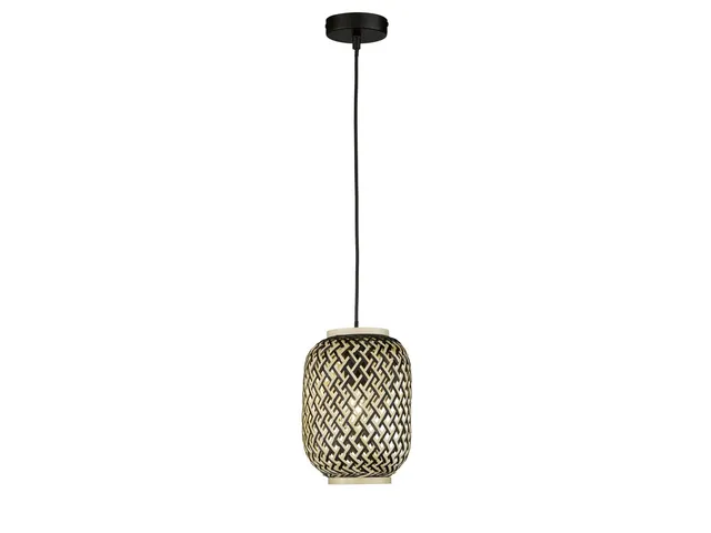 fischer-honsel-hummel-pendelleuchte-bambus-natur-e27-17-cm image 1