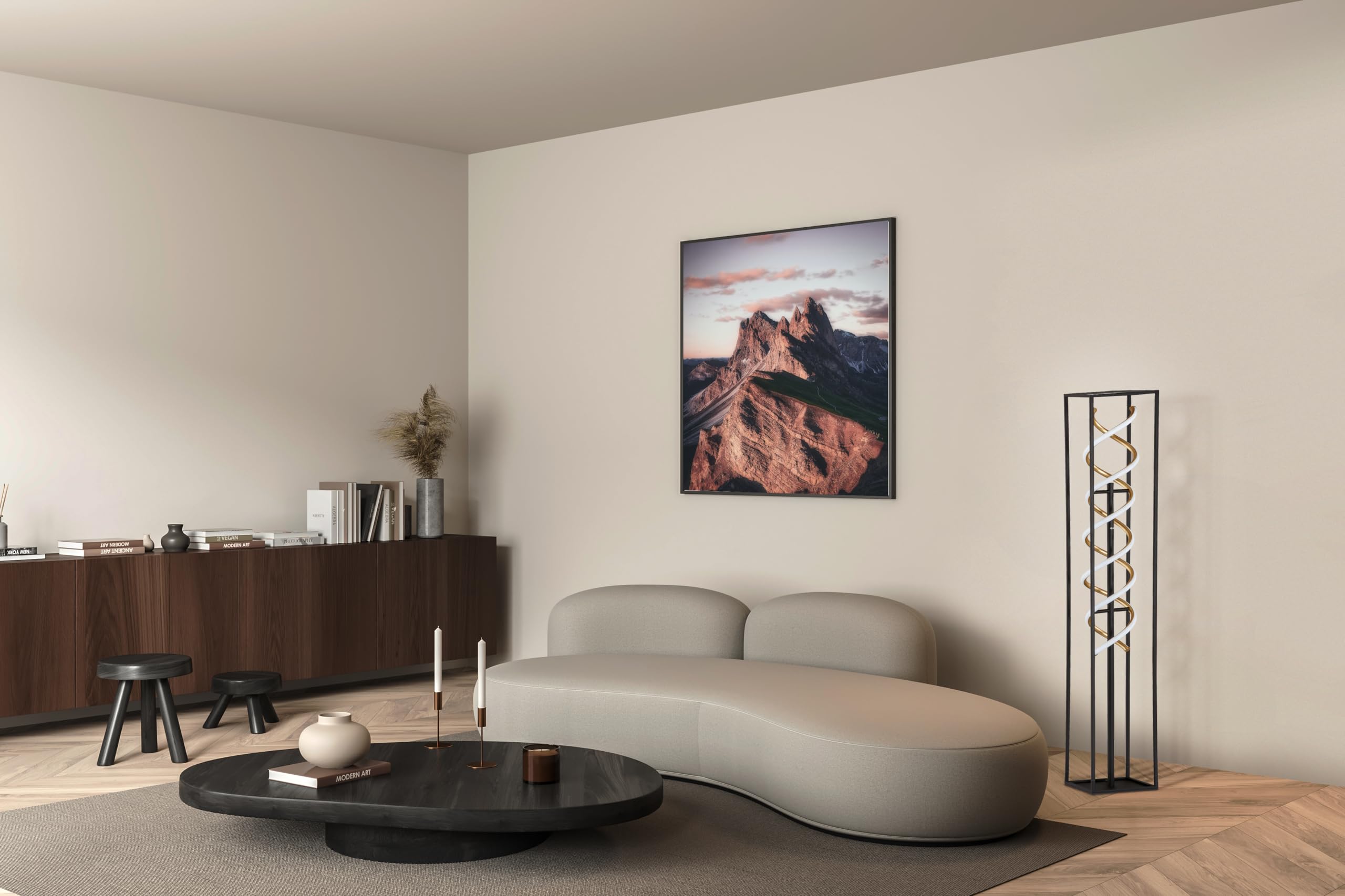 fischer-honsel-gian-stehleuchte-sandschwarz-goldfarben-135-cm-dimmbar-cct-led image 2