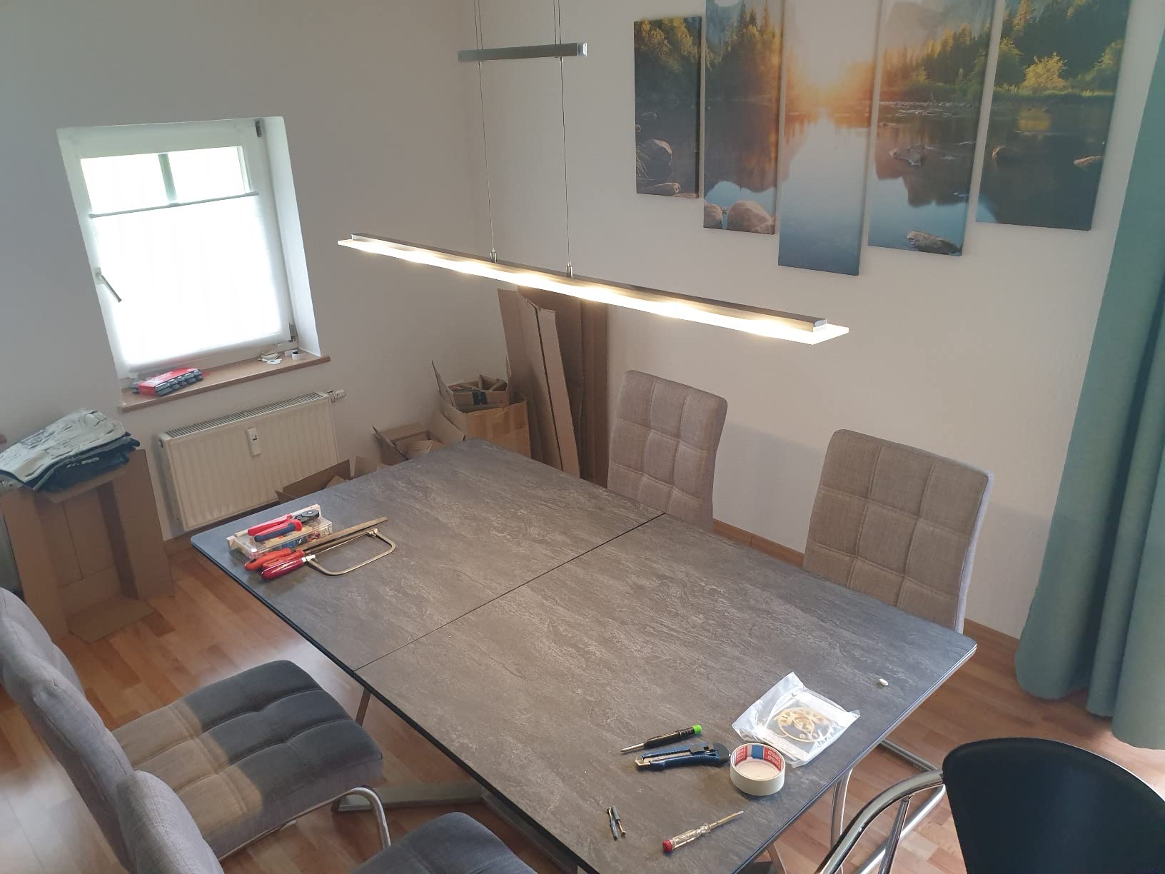 Super Licht für Homeoffice und Essen