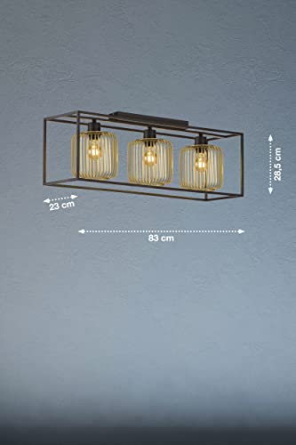 fischer-honsel-deckenleuchte-sandschwarz-gold-3x-e27 image 7