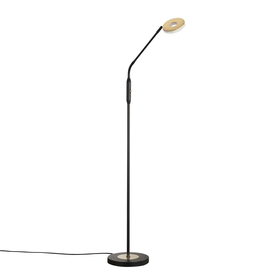 fischer-honsel-dent-stehleuchte-sandschwarz-gold-150-cm-dimmbar-820-lm image 1
