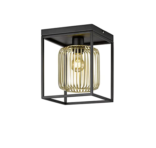 fischer-honsel-deckenleuchte-sandschwarz-gold-1x-e27 image 4