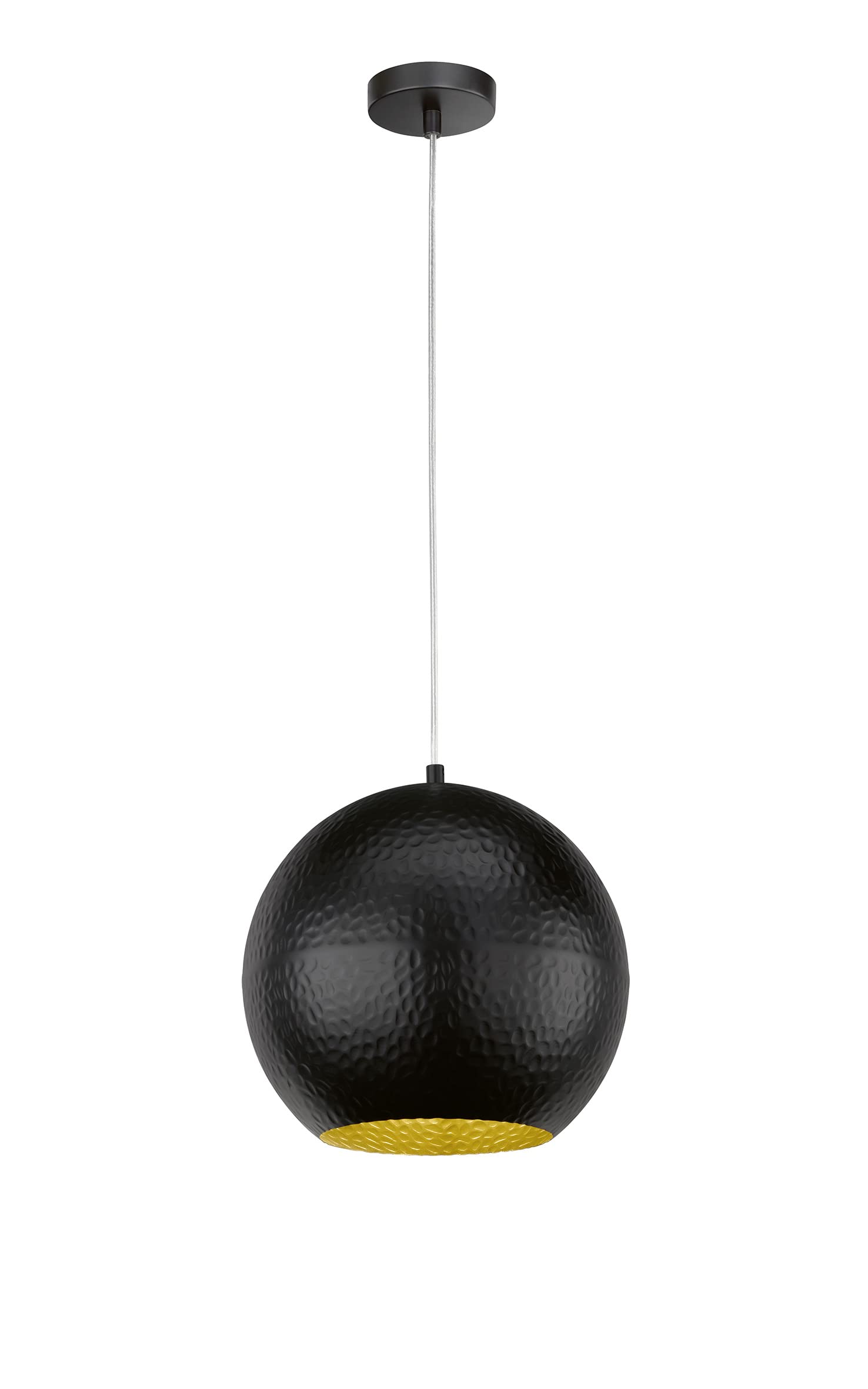 fischer-honsel-mylon-pendelleuchte-30-cm-schwarz-gold-e27 image 1