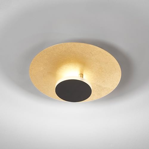 fischer-honsel-planet-deckenleuchte-sandschwarz-blattgoldfarben-d-30-cm-led image 4