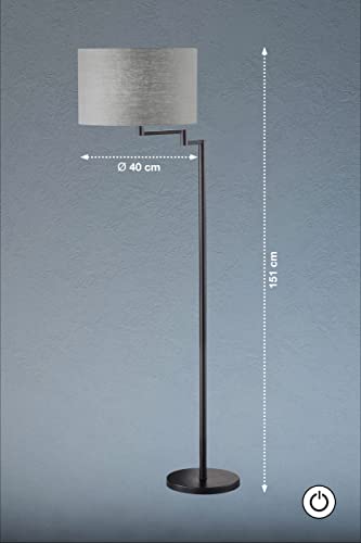 fischer-honsel-rota-stehleuchte-3-flammig-leinen-grau-h-151-cm image 8