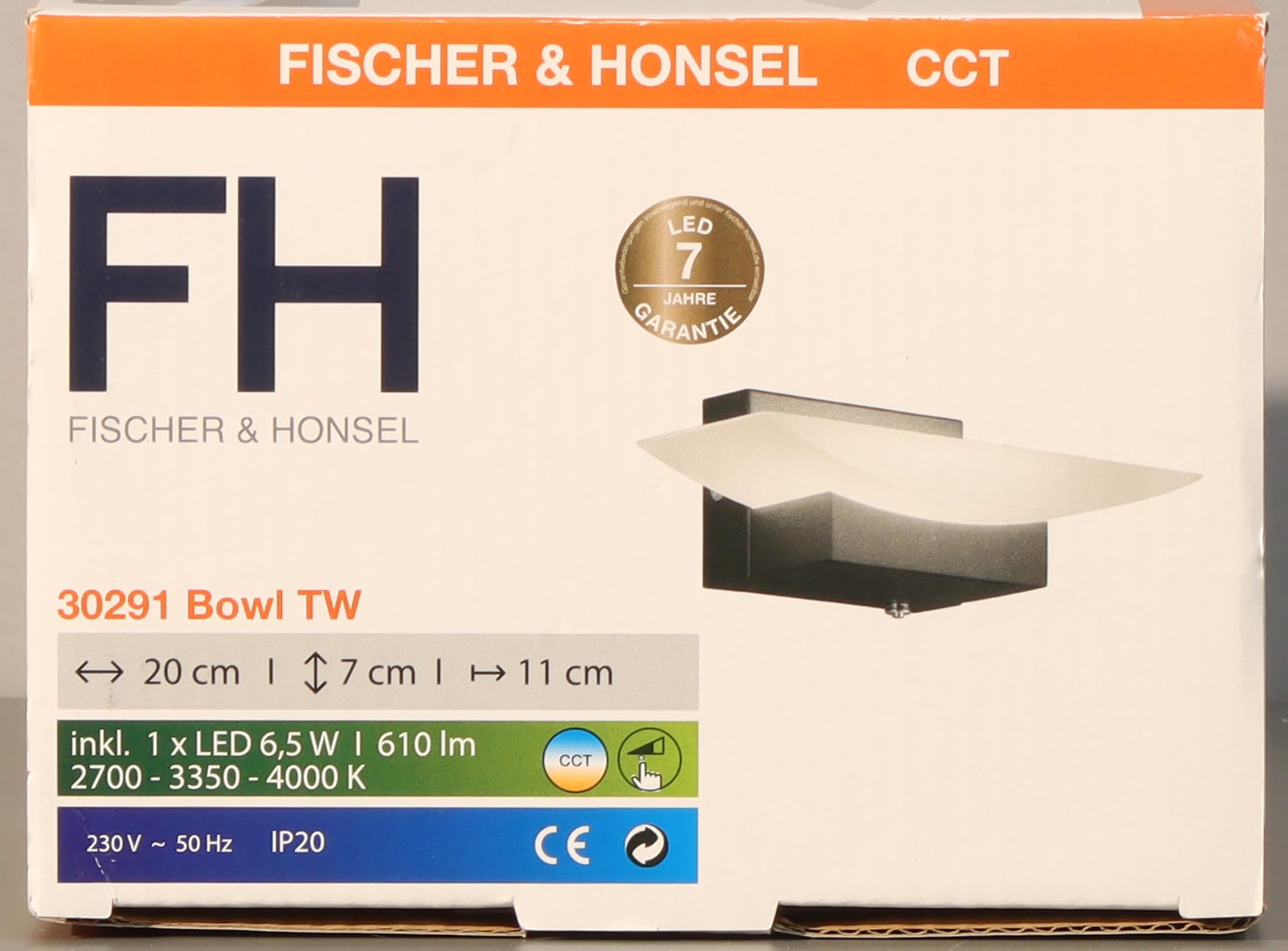 fischer-honsel-bowl-tw-led-wandleuchte-sandschwarz-matt-dimmbar-cct image 4