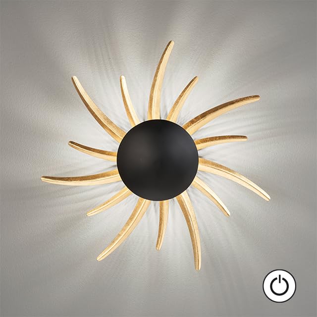 fischer-honsel-sol-wandleuchte-sandschwarz-blattgold-d45-led-10w image 5
