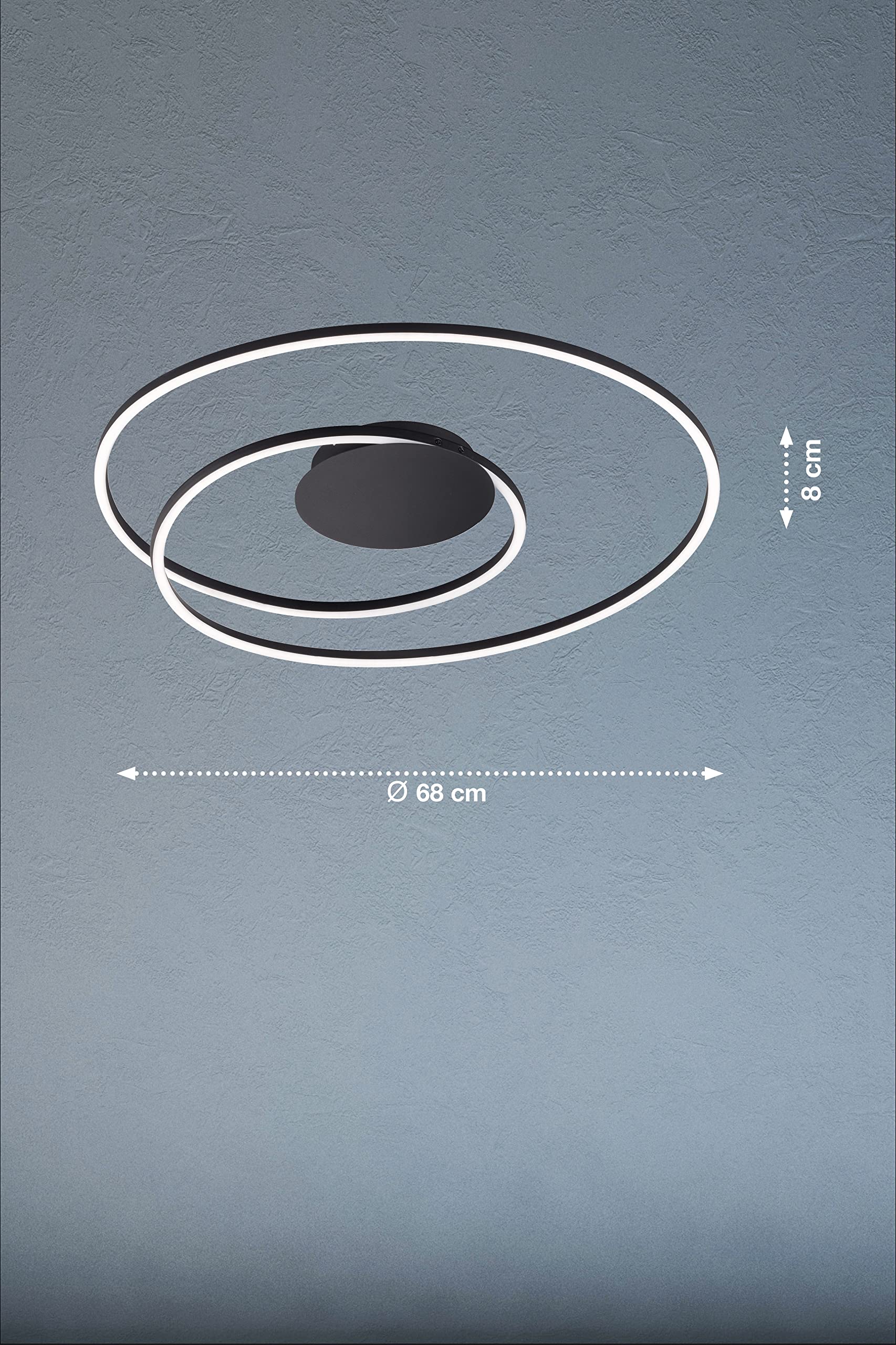 fischer-honsel-holy-deckenleuchte-sandschwarz-wei-d-68-cm-4500-lm-fernbedienung image 2