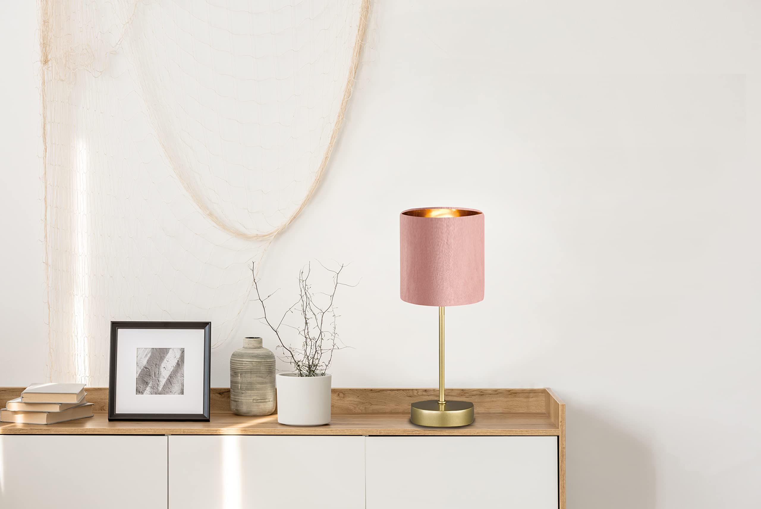 fischer-honsel-aura-tischleuchte-34-cm-gold-samt-schirm-ros-e14 image 4