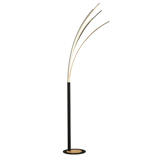 fischer-honsel-ellmau-stehleuchte-sandschwarz-gold-190-cm-led-33w image 1