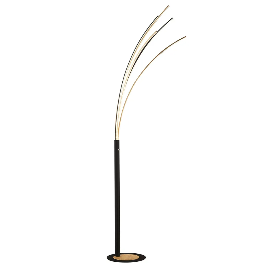 fischer-honsel-ellmau-stehleuchte-sandschwarz-gold-190-cm-led-33w image 1