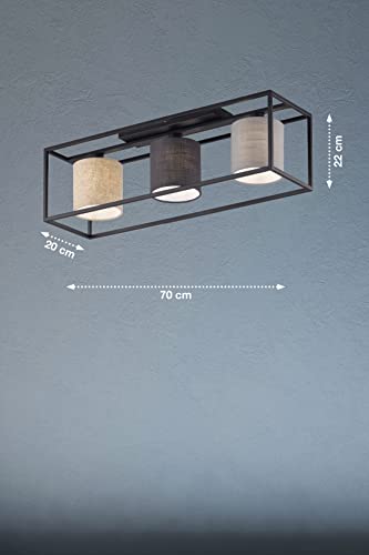 fischer-honsel-isko-deckenleuchte-3-flammig-leinen-sandschwarz image 7