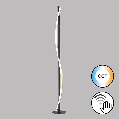 fischer-honsel-bridge-stehleuchte-sandschwarz-goldfarben-160-cm-led-25w image 5