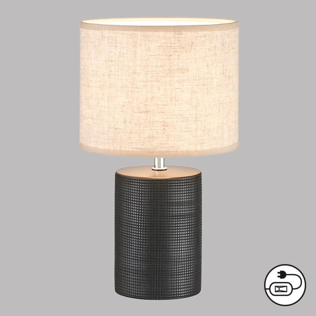 fischer-honsel-bois-tischleuchte-schwarz-mit-leinenschirm-sand image 5