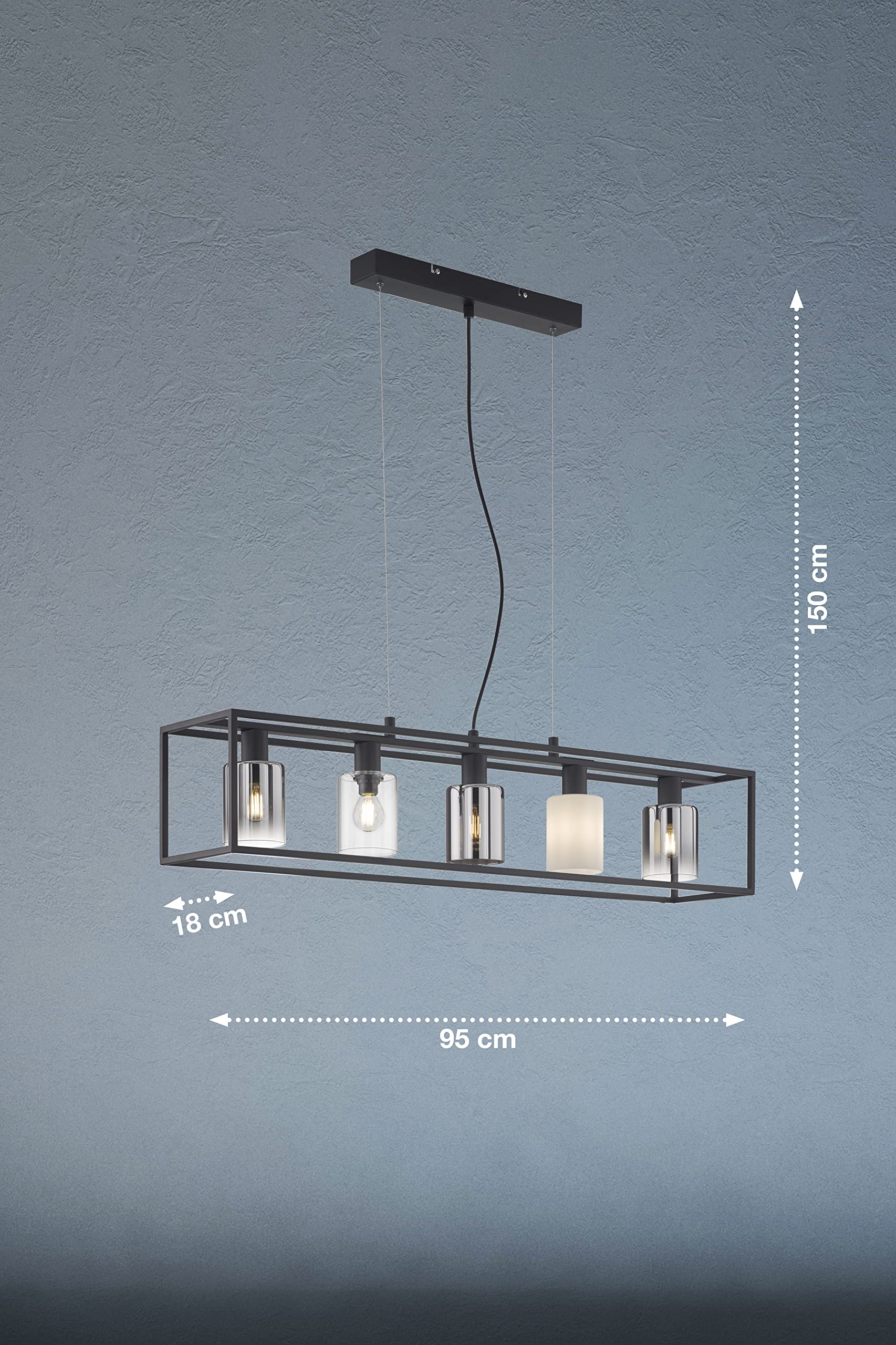 fischer-honsel-iska-pendelleuchte-95-cm-sandschwarz-rauchglas-h-heneinstellbar image 3