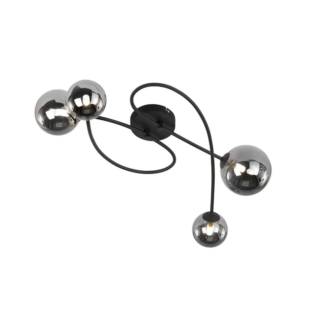 fischer-honsel-bala-deckenleuchte-sandschwarz-rauchglas-78-5-cm-4x-g9-led image 1