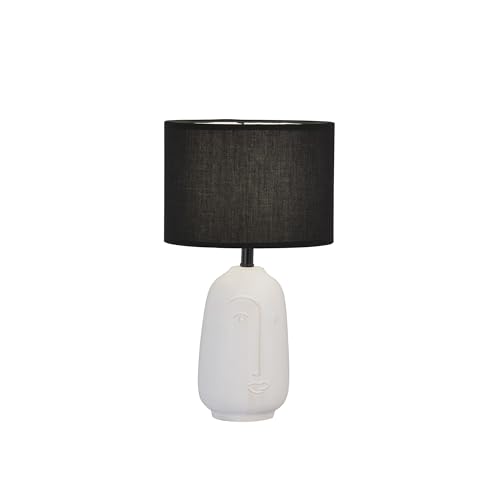 fischer-honsel-face-tischleuchte-wei-mit-stoffschirm-chintz-schwarz image 3