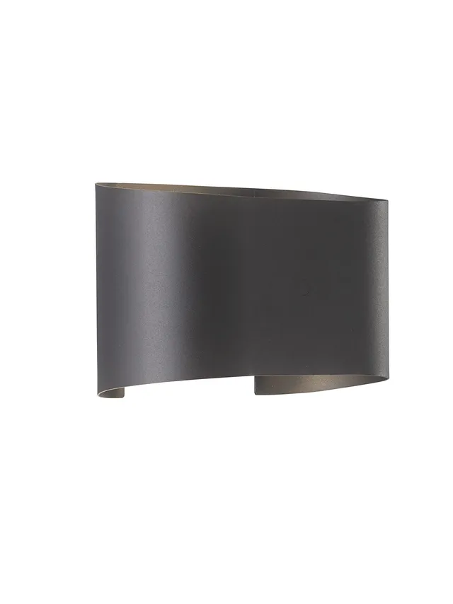 fischer-honsel-wall-30262-wandleuchte-schwarz-2x-led-3-0-w-ip44 image 1