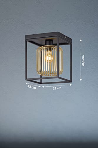 fischer-honsel-deckenleuchte-sandschwarz-gold-1x-e27 image 6