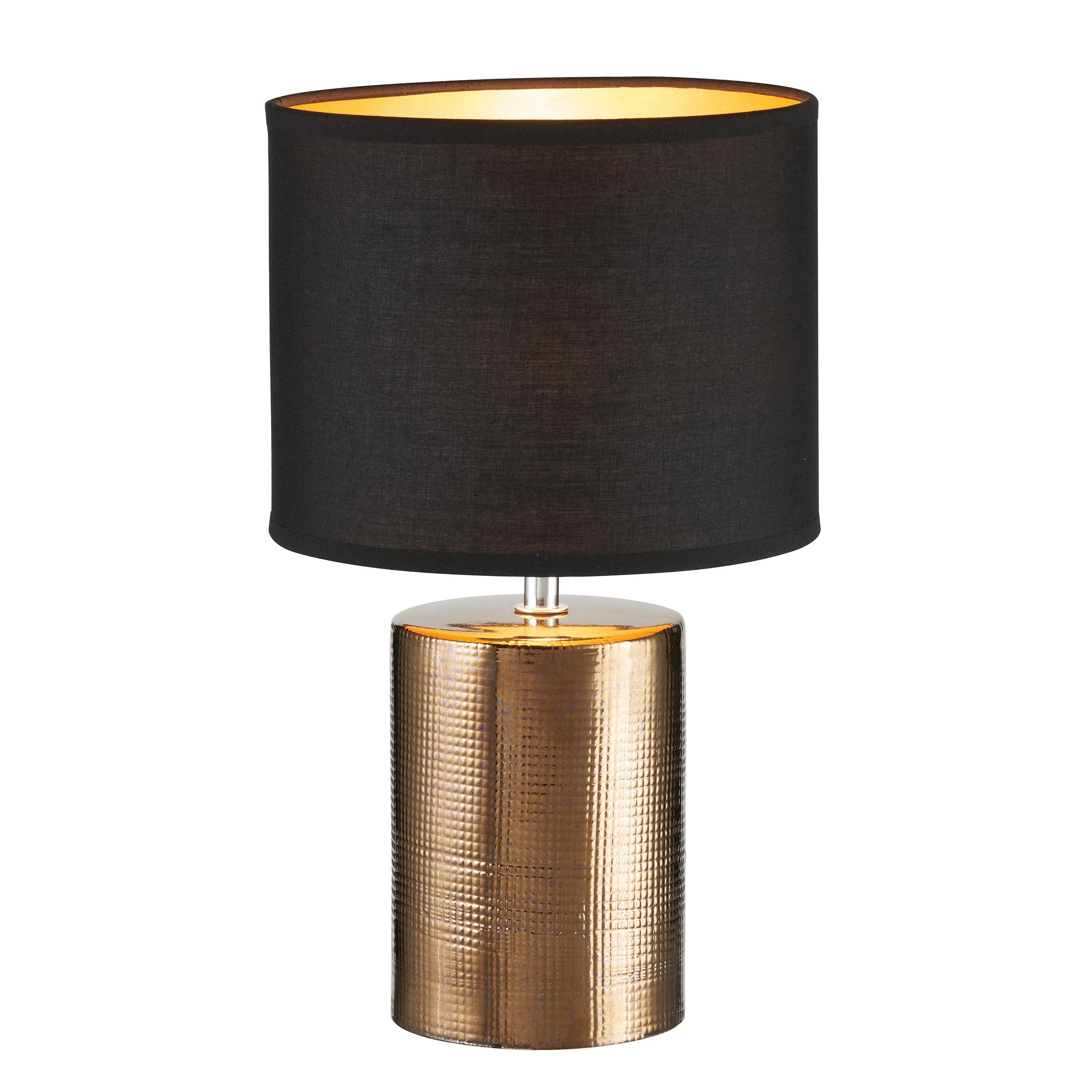 fischer-honsel-bronz-tischleuchte-bronzefarben-antik-schwarz-gold-h-35-cm image 1